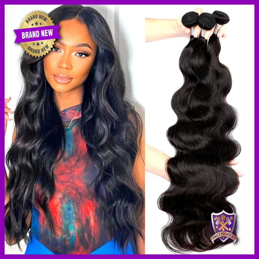 Brazilian Body Wave Human Hair Extensions 3 Bundles 10A Grade